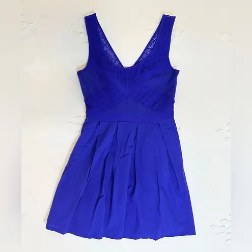 American Eagle Vintage  Outfitters Georgette Crepe Mini Dress - Royal Blue - 0