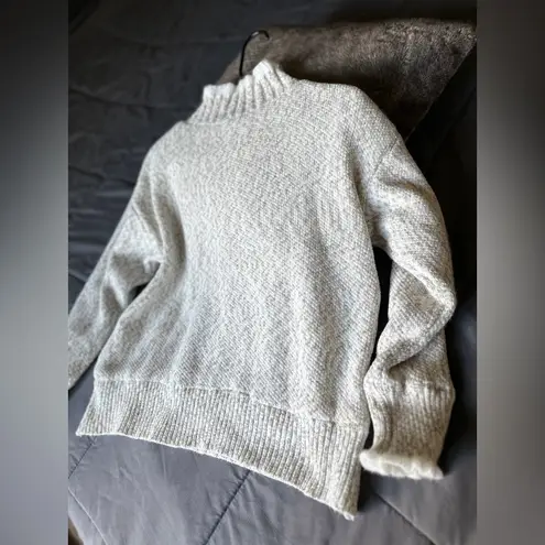Plush Chenille Half Turtleneck Sweater Gray Size undefined