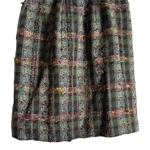 Carlisle Woven Tweed Straight Pencil Skirt Size 2 Plaid Textured Academia Office