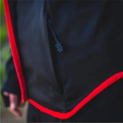 Race Face Scout Jacket Bike Cycling M Black Red Coat Hooded Water Resistant Size M