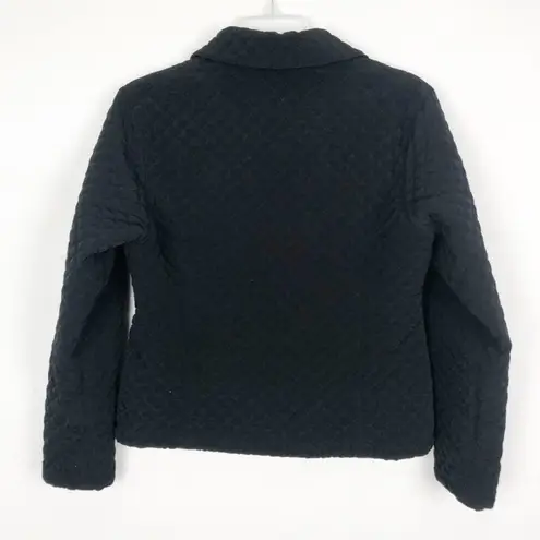 AEROS Women's Quilted Black Full Zip Jacket Size PS