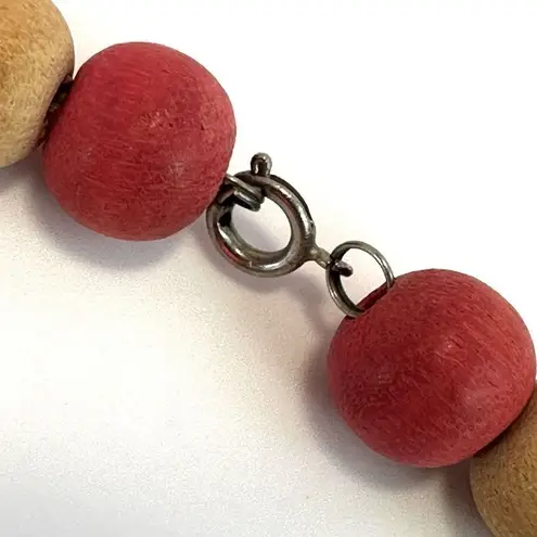 Pink and tan beaded necklace