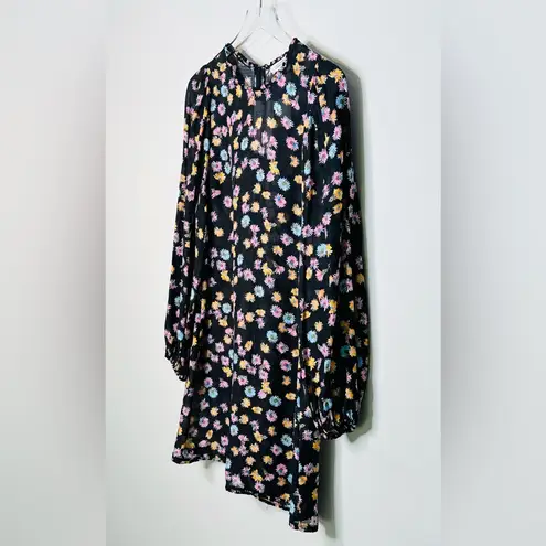 Dorothee Schumacher Floral Confetti Print Structured Volumes Dress Size 3 NWT Black
