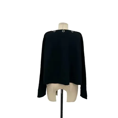 Pringle of Scotland for Shari's Black Grommet Neck Sweater Size US 4