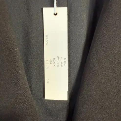 Drew NWT Midas Faux Leather Elbow Patch Blazer Jacket Women's Small Black Career