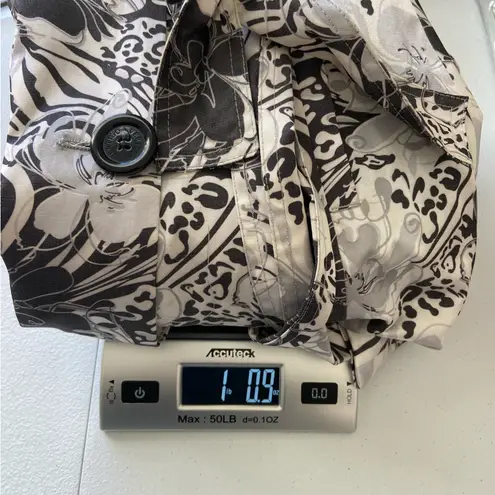 Vertigo Paris women’s gray cream peacoat belted half sleeve coat medium