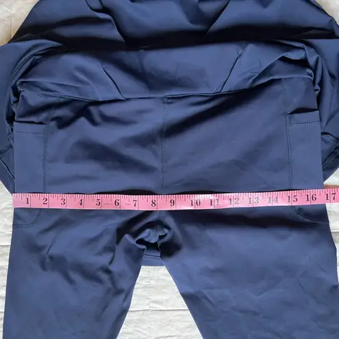 Renwick Navy Performance Pleated Skirted Leggings Golf Tennis Preppy