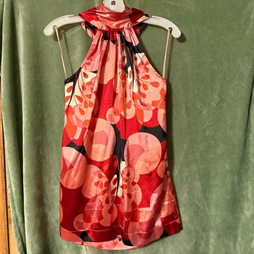 Johnny Martin Pink Red Halter Sleeveless Top M Size M