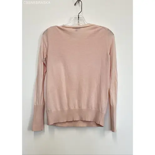 J.Crew Pink Womens Sweater Crew Neck Cotton Long Sleeve Top Shirt