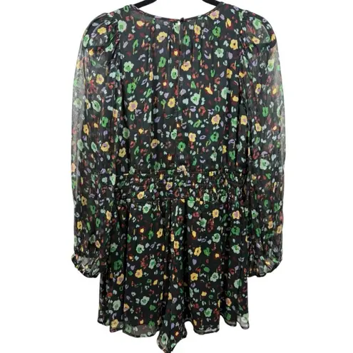 Anthropologie  Long Sleeve Feminine‎ Floral Print Somerset Romper Black S