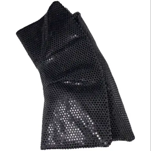 Lumured Vintage Black Beaded Sequin Mesh Envelope Carry Evening Clutch