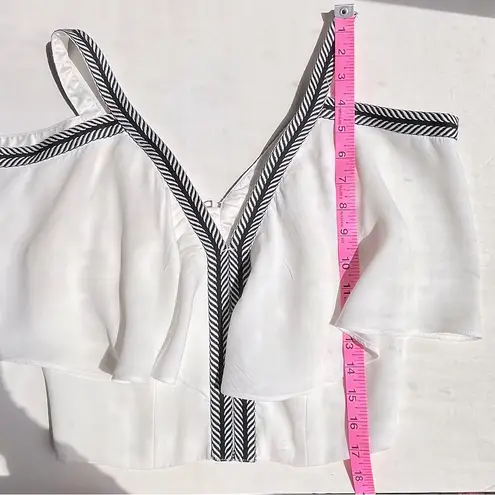 Bardot •White Flutter-Front Corset Top•sz 4/XS