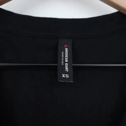 American Giant Womens Black Ribbed Tank Top Made in USA Size XS