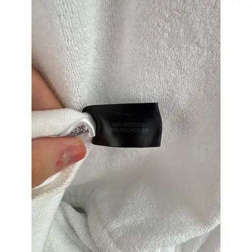 Boston Proper Womens White Terry Cloth Short Sleeve Dress Size S