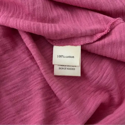 Dylan NWT, Pink Short Cap Sleeve Tie Front Cotton Top, Sz S