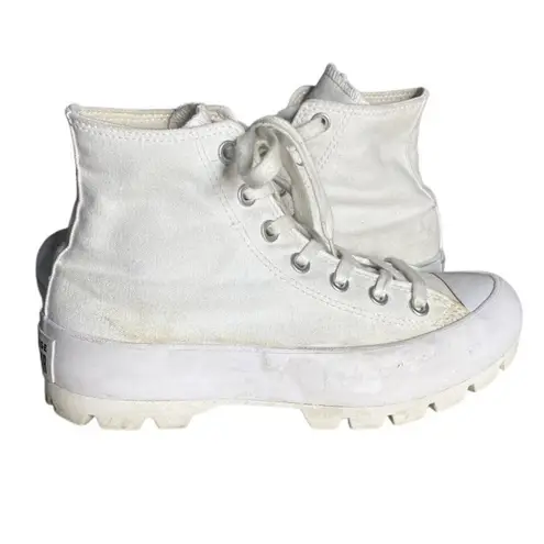 Converse  Chuck Taylor High Tops Sneakers Lugged Sole White Womens Size 7 - Image 2
