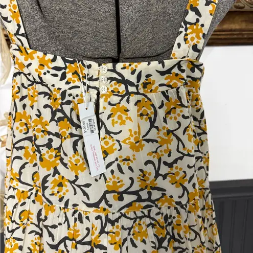 NWT Lilla P Peplum Seam Adjustable Tank 100% Cotton Dress ~ Size Large 🧡🍄 Yellow