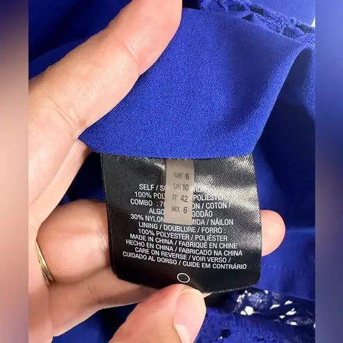 T Tahari Tahari Women’s Navy Blue Sheath Lace Dress Size 6