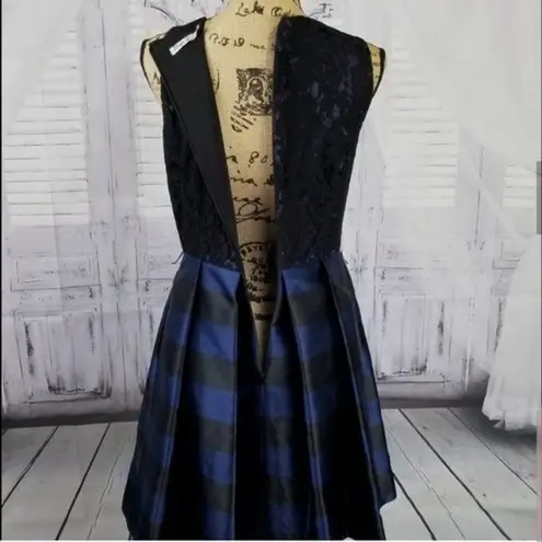 Eliza J striped fit and flare skater dress Belted