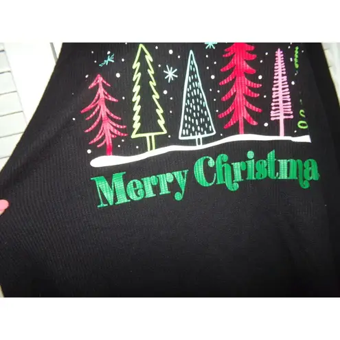 Holiday Time  Merry Christmas waffle knit hoodie size 2X 60% cotton/40% polyester