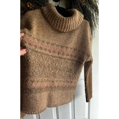 None Light Brown Size Small Fuzzy Brown Aztec style sweater
