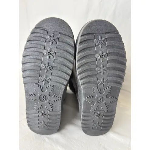 Women’s Winter Snow Boots Gray, Size 9 / EU 40, Faux Fur Lined Gray