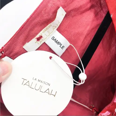 TALULAH La Maison Revolve Dahlia Mini Dress Floral Red Long Sleeve Ruffles NEW