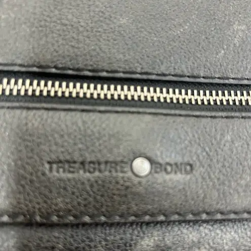 Treasure & Bond Gunmetal Distressed Leather Crossbody Bag