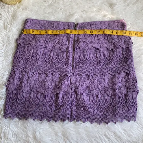 American Eagle New Lavender crochet tiered mini skirt, size 6