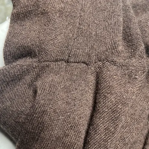 Neiman Marcus 100% Cashmere Cardigan XL Brown Open Front Shawl Collar Sweater