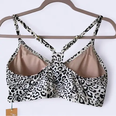 Kona Sol NWT Size L Womens Multicolor Lined Wireless Surplice Pull On Bikini Top