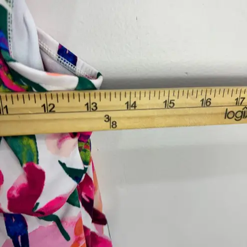 Bal Harbour Swimdress Women Size 10 Pink Tropical Floral Adjustable Resort Cruis