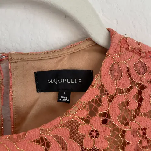 Majorelle REVOLVE Lee Coral Lace Ruffle Mini Dress