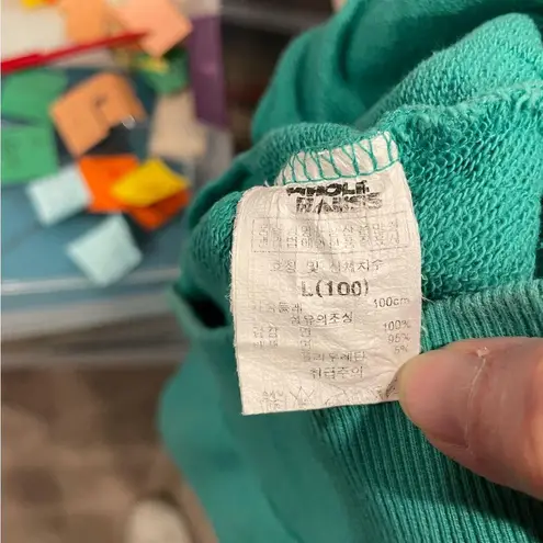 Aqua chunky distresses smurf sweatshirt pockets Whole Hauss Blue Size L