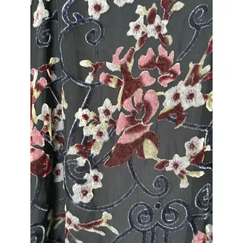 Womens Mesh Velvet Burnout Whimsigoth Mini Dress Size Medium Romantic Vamp Purple