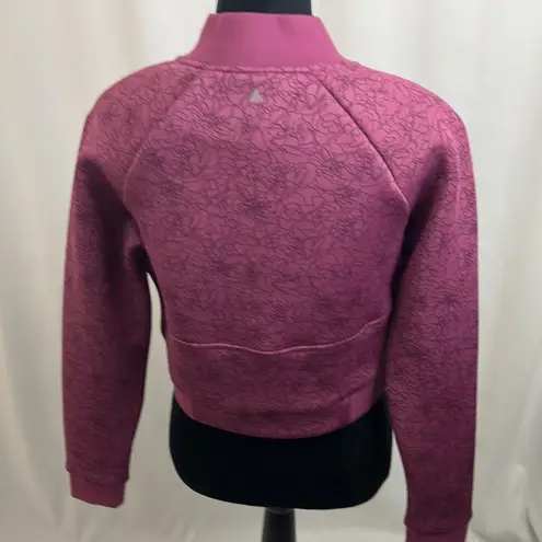 Balance Athletica Floral Fuchsia Pink Cropped Athletic Jacket woman’s size small