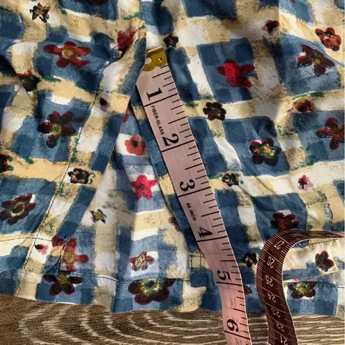 Monsoon Blue Floral Checked Mini Dress 10