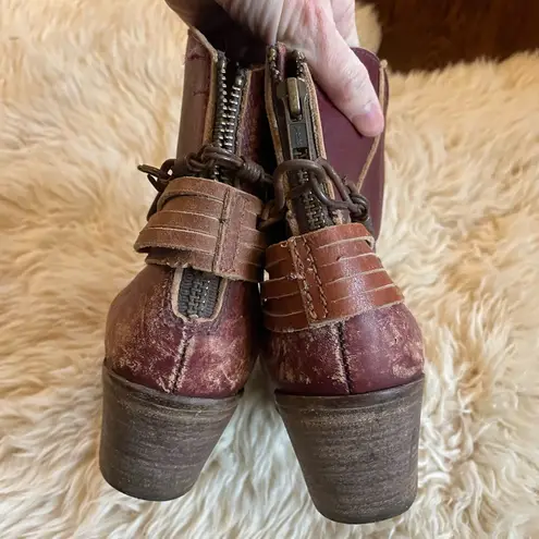 Corral Indie spirit by boots wine rosebud distressed western ankle boots