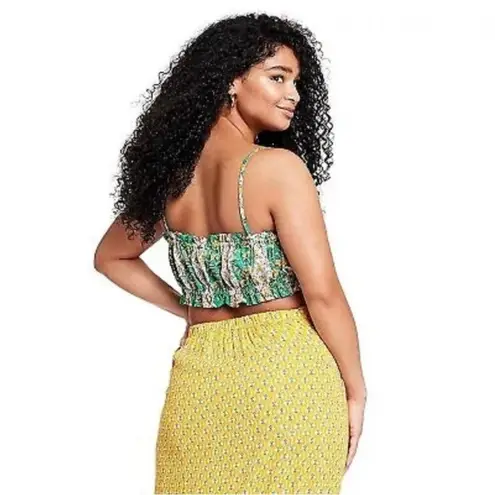 Target x Rhode Green Floral Cotton Two Piece Skirt&Crop Top Sz.XL NWT