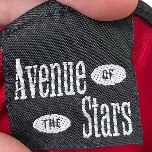 Avenue of the Stars Vintage 90s Red Black Velvet Floral Goth Witchy Cropped Top