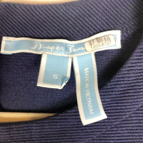 Draper James Navy Blue Short Sleeve Mini Dress Size Small Sailor Nautical FLA