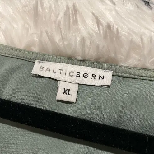 Baltic Born Gabriella Satin Midi Dress in Eucalyptus Green Extra Large