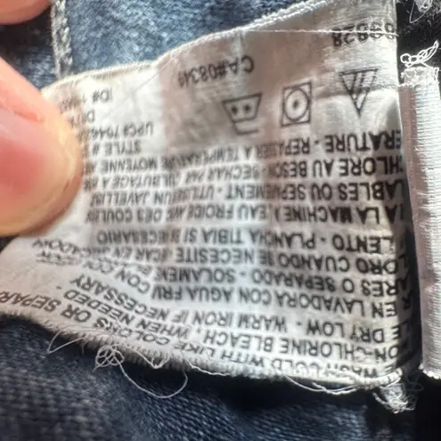 Bandolino Bandalino Womens Blue Denim Capri Jeans Embellished Pockets Size 8