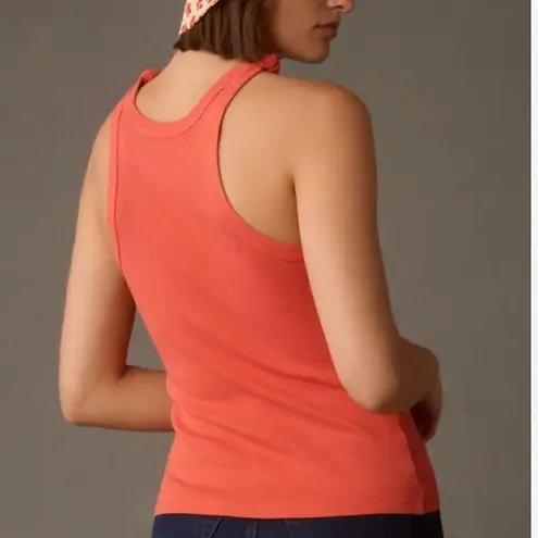 Pilcro Anthropologie Coral Ribbed Tank Top Size Small