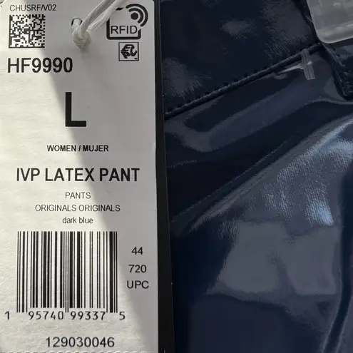 Ivy Park Adidas Latex Look High Rise Vinyl Pant Blue Shiny Leggings Beyoncé Lrg