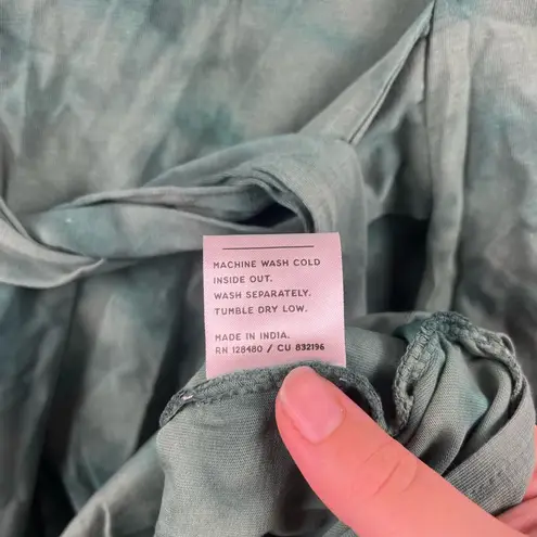 Pact Mineral Camo Green Tie-Dye T-Shirt Short Sleeve Dress Size XL