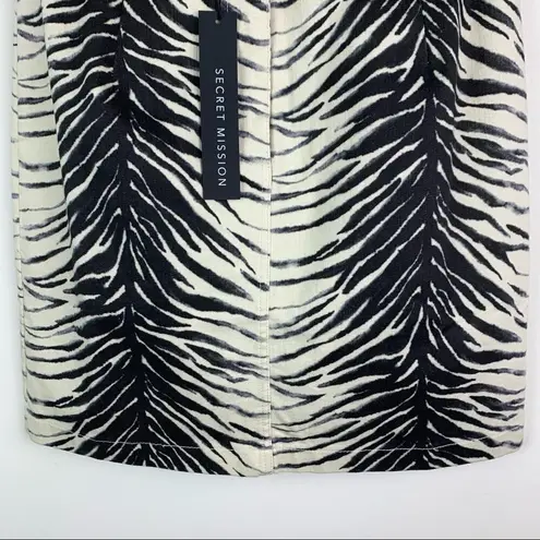 Secret Mission Terni Zebra Print Skirt XS NWT $180