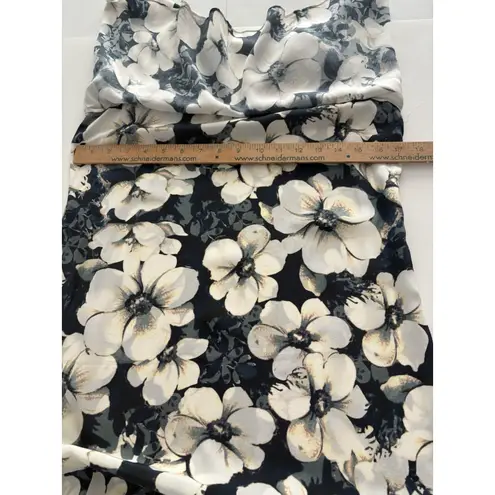 Intermix Silk Maxi Dress Size S Green Floral Hi-Low Spaghetti Strap Lightweight