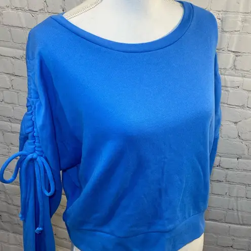 MOSSIMO Sweatshirt Shoulder Tie Blue