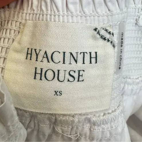 Tuckernuck Hyacinth House Palmer Smocked Ruffle Puff Sleeve White Blouse Size XS